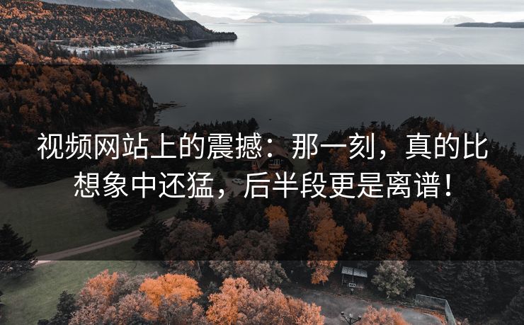 视频网站上的震撼：那一刻，真的比想象中还猛，后半段更是离谱！